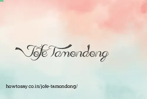 Jofe Tamondong