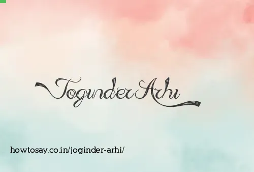 Joginder Arhi