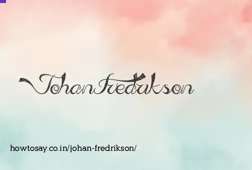 Johan Fredrikson