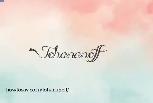 Johananoff