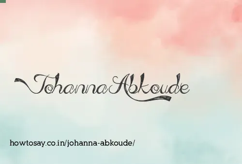 Johanna Abkoude