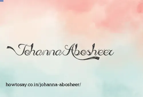 Johanna Abosheer