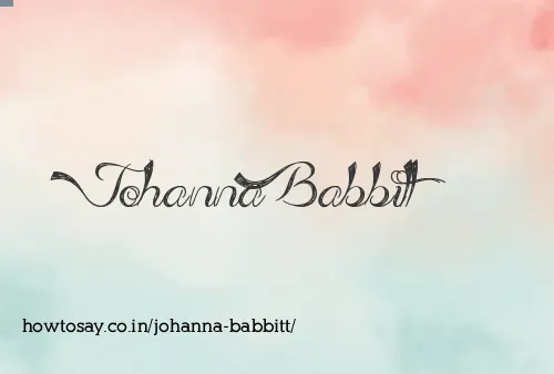 Johanna Babbitt