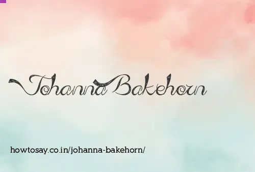 Johanna Bakehorn