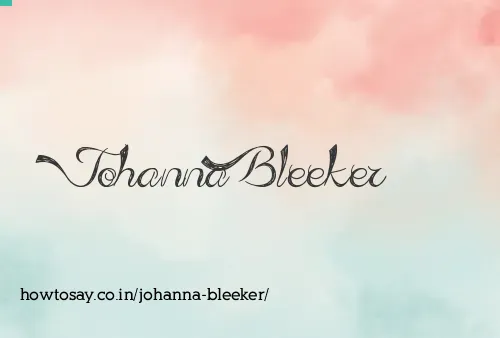 Johanna Bleeker