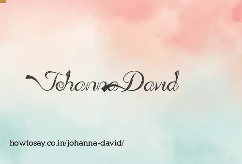 Johanna David