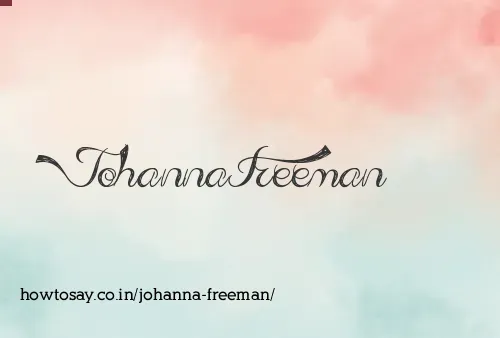 Johanna Freeman