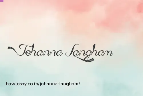 Johanna Langham
