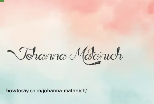 Johanna Matanich