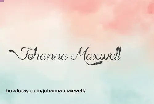 Johanna Maxwell