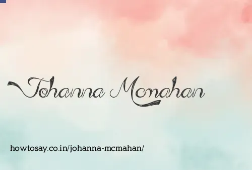 Johanna Mcmahan
