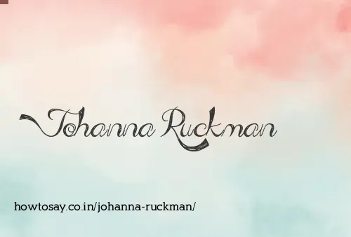 Johanna Ruckman