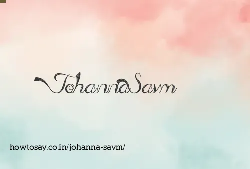 Johanna Savm