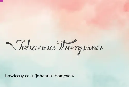 Johanna Thompson