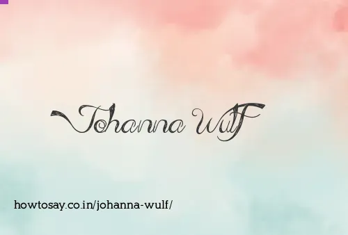 Johanna Wulf