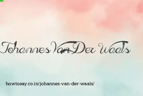 Johannes Van Der Waals