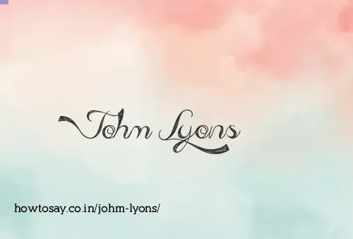 Johm Lyons