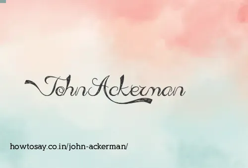 John Ackerman