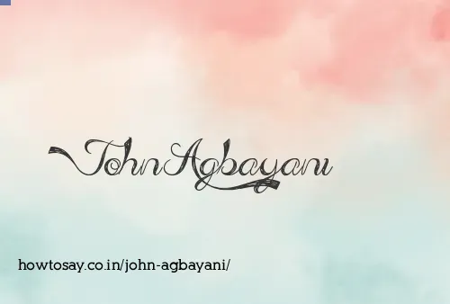 John Agbayani