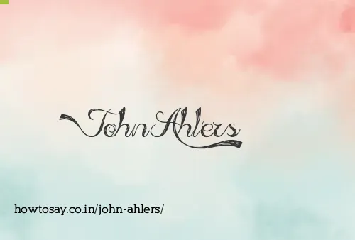 John Ahlers