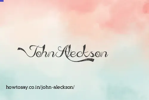 John Aleckson
