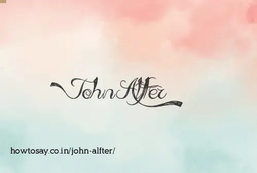John Alfter