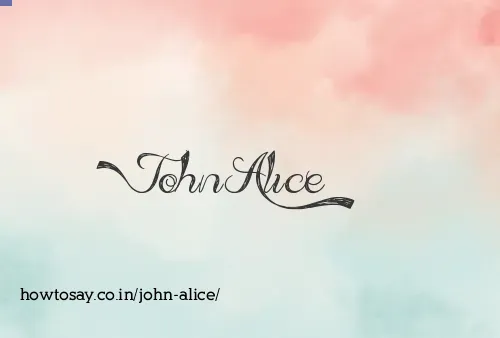 John Alice