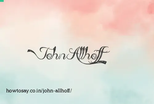 John Allhoff