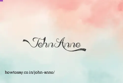 John Anno