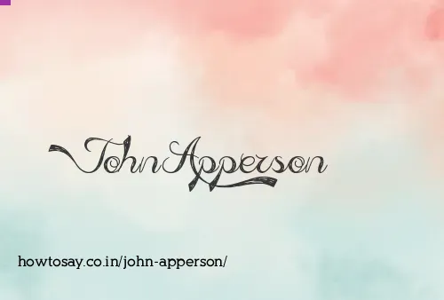 John Apperson