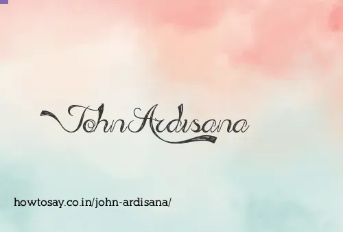 John Ardisana