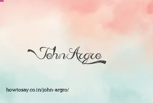 John Argro