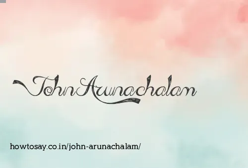 John Arunachalam