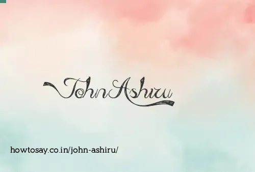 John Ashiru