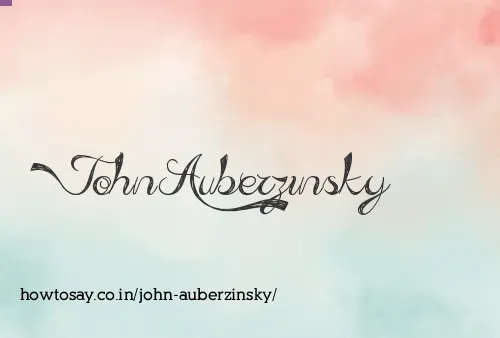 John Auberzinsky