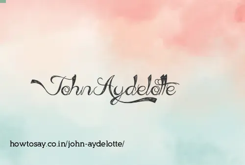 John Aydelotte