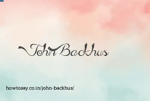 John Backhus