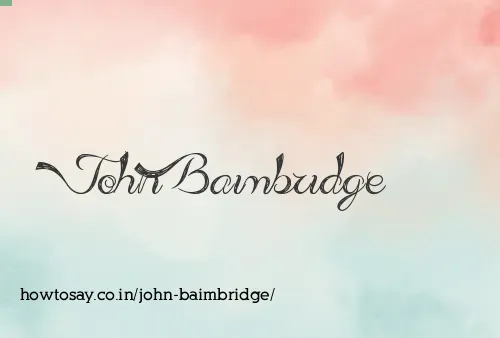 John Baimbridge
