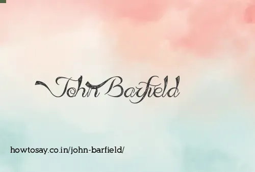 John Barfield
