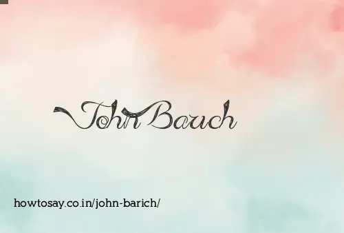 John Barich