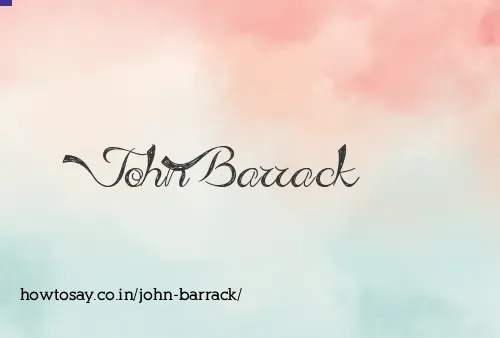 John Barrack