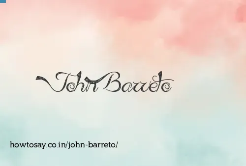 John Barreto
