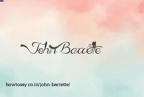 John Barrette