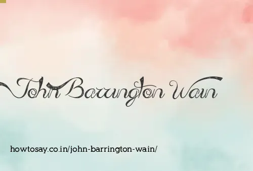 John Barrington Wain