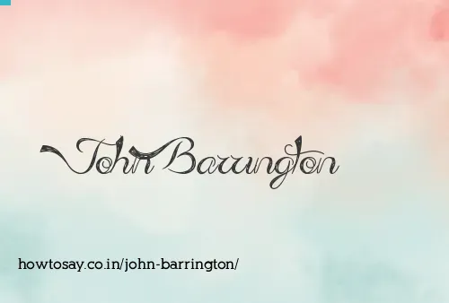 John Barrington