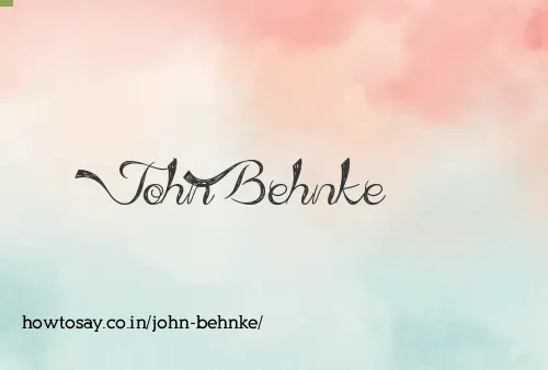 John Behnke