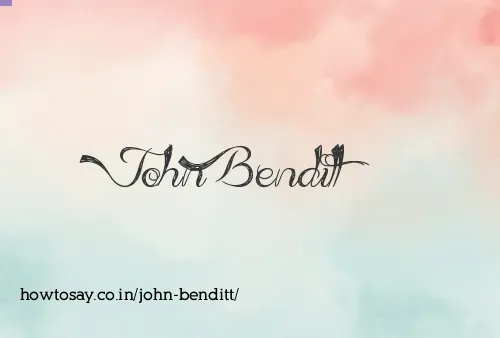 John Benditt