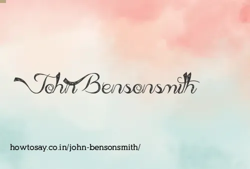 John Bensonsmith