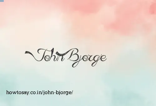 John Bjorge