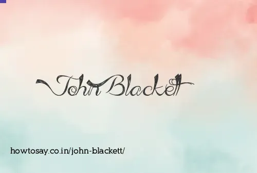 John Blackett